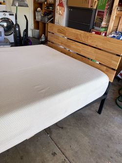 Queen bed with headboard