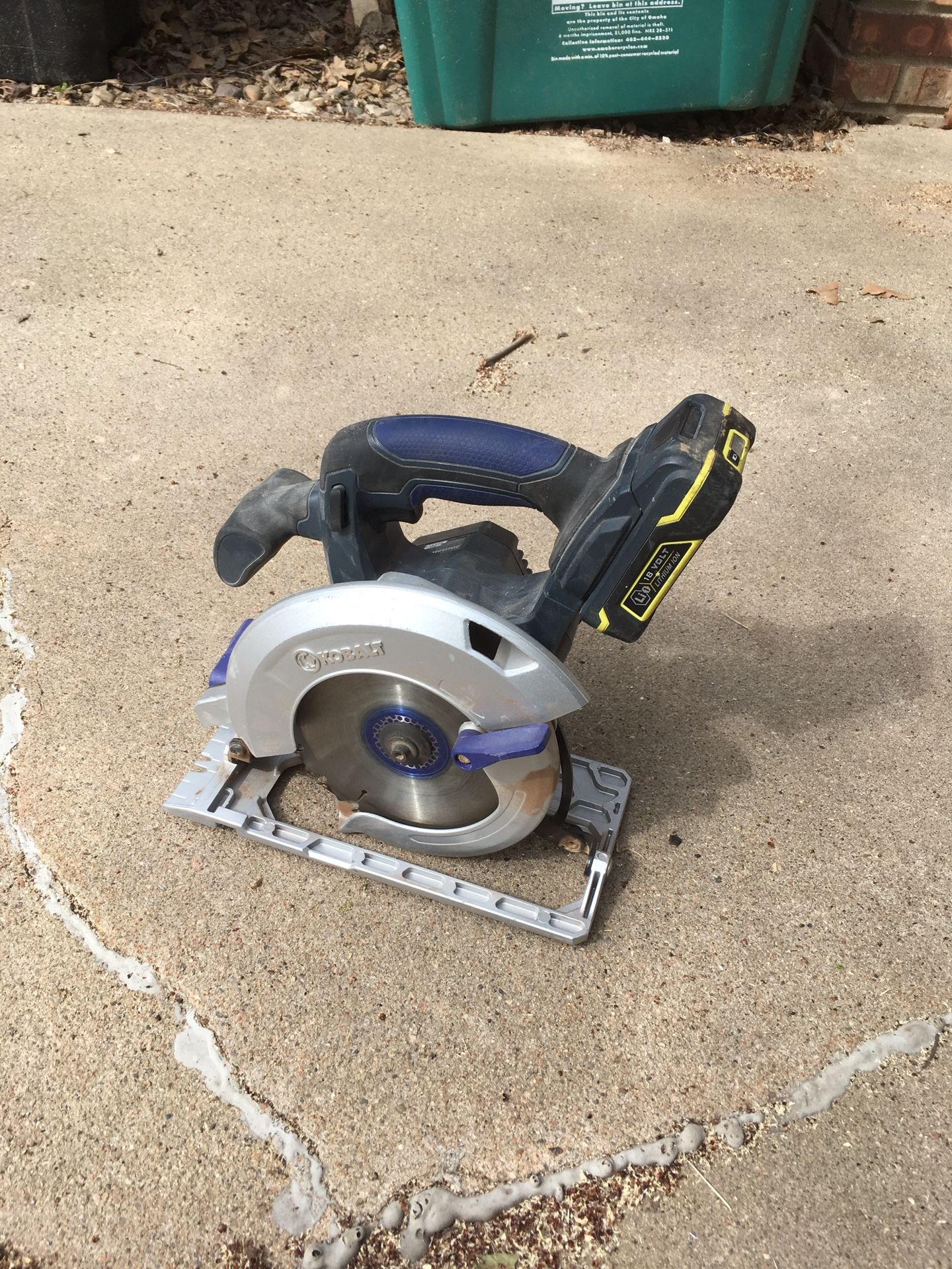 Kobalt 18v cordless circular saw