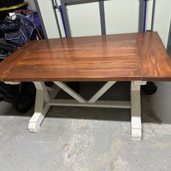 Handmade Farmhouse Table With Bench - Can Deliver