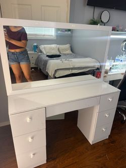 White vanity
