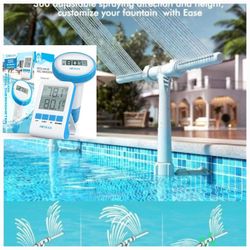 Dual Spray Pool Fountain and Thermometer