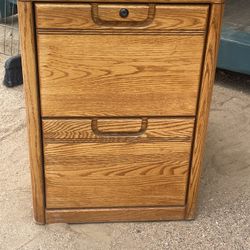 Oak Filing Cabinet