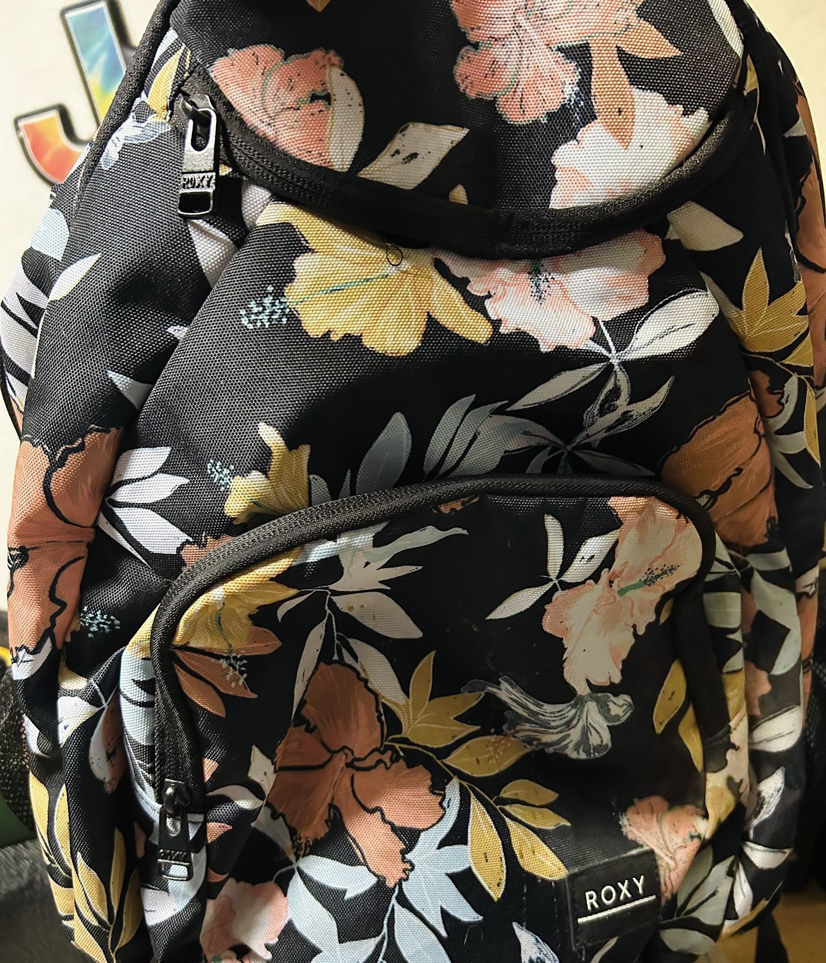 Roxy Brand Floral Backpack - Great Condition And 