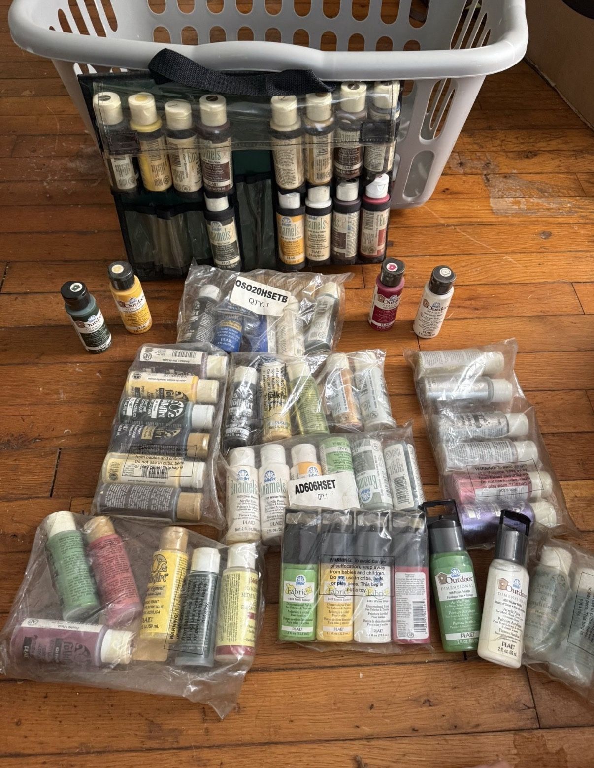HUGE Lot Of ENAMEL/ACRYLIC PAINTS For Every Purpose You Can Think - Including Outdoor Items & Fabrics 