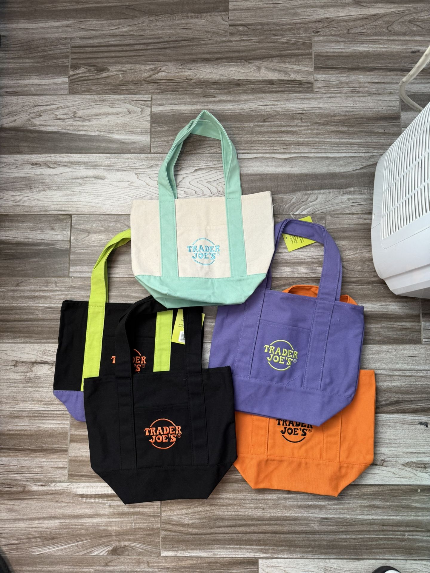 Trader Joes Mini Tote Bags Lot (5)