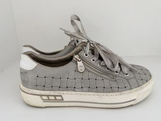 Rieker Gray Lace-Up Sneakers for Women