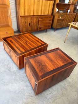 Mid Century Danish Rosewood Coffee Table & Side Table