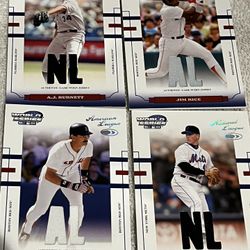 4  HALL OF FAME NUMBERED GAME-WORN JERSEY VINTAGE CARDS