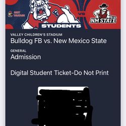 Fresno State Game Ticket 