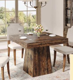 Small square farmhouse modern dining table