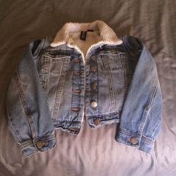 Girls Fleece Lined Denim Jacket