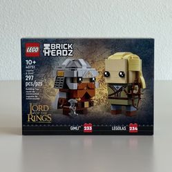 LEGO The Lord of the Rings: Legolas & Gimli BrickHeadz - Retired - 40751 - NEW