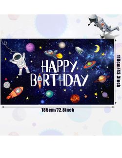 Space Birthday Backdrop 