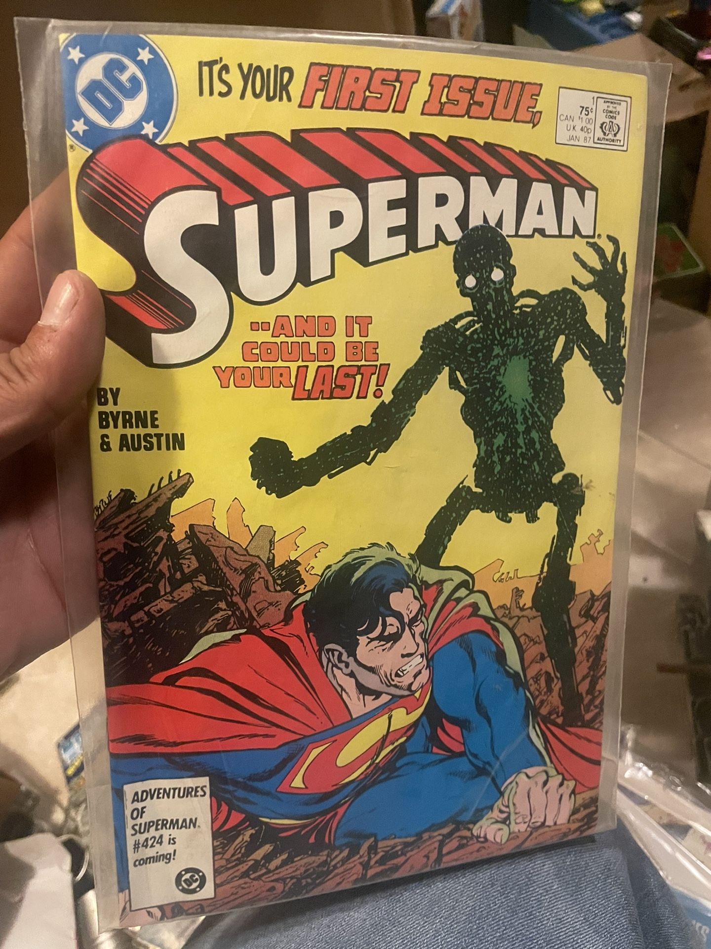 Superman # 1 John Byrne Cover DC Comics 1987 BAGGED BOARDED