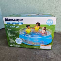 Bluescape 8FT Transparent 3D Above-Ground Pool Ages 6+