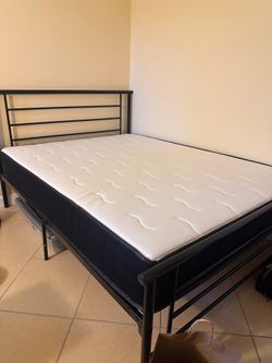 Allswell Queen mattress & metal bed frame