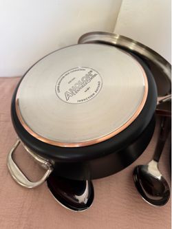 ANALON NOUVELLE COPPER ANODIZED - NONSTICK SKILLET 3 QT W LID INDUCTION SUITABLE  $35 each