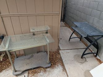 2 Glass Desks