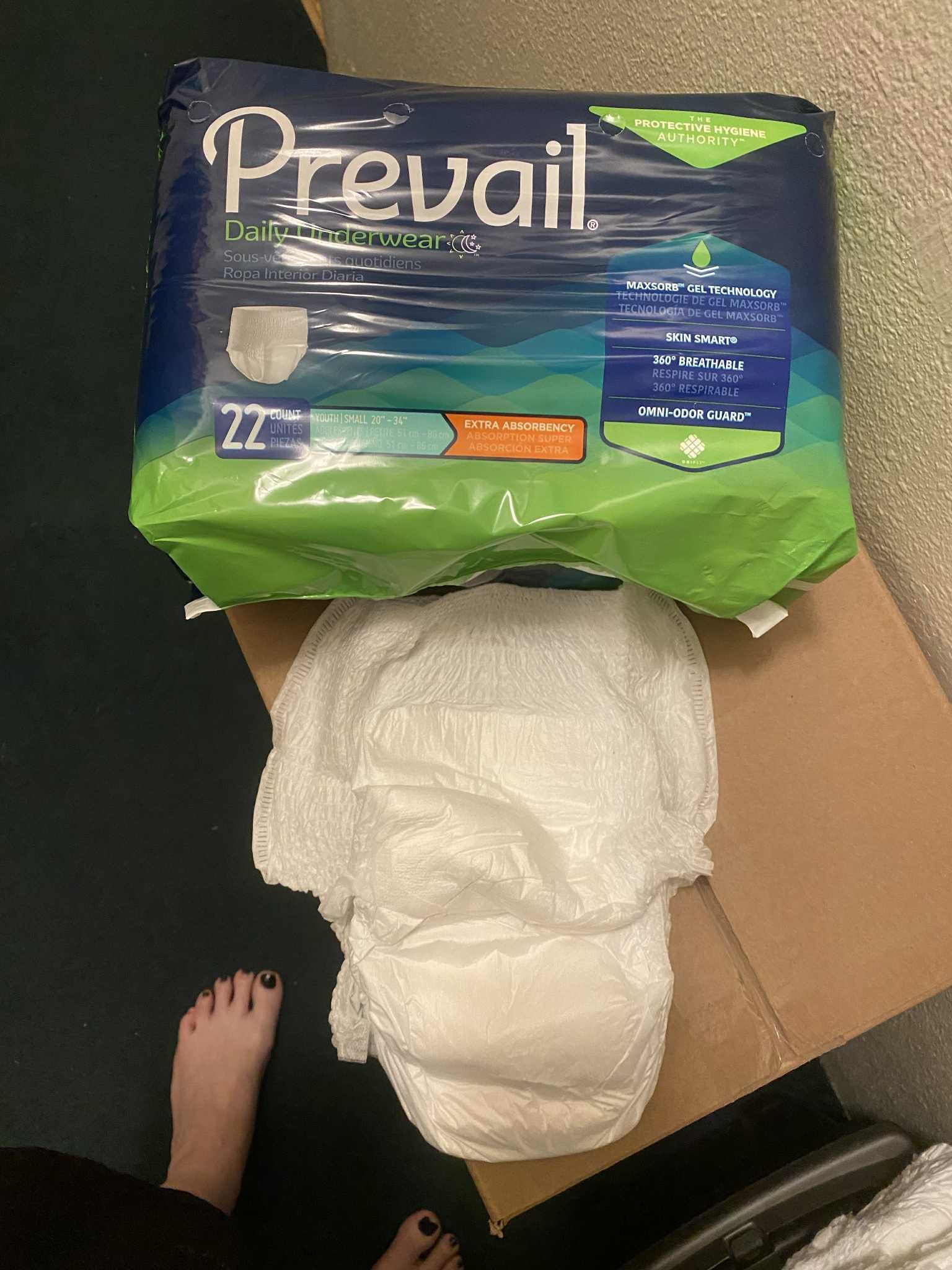 👣👣♥️♥️👣👣— $60 per box-kids pull up style diapers-- basically a size 8-10 child-- (88 count per box)   Single boxes are $60 each—- ****************