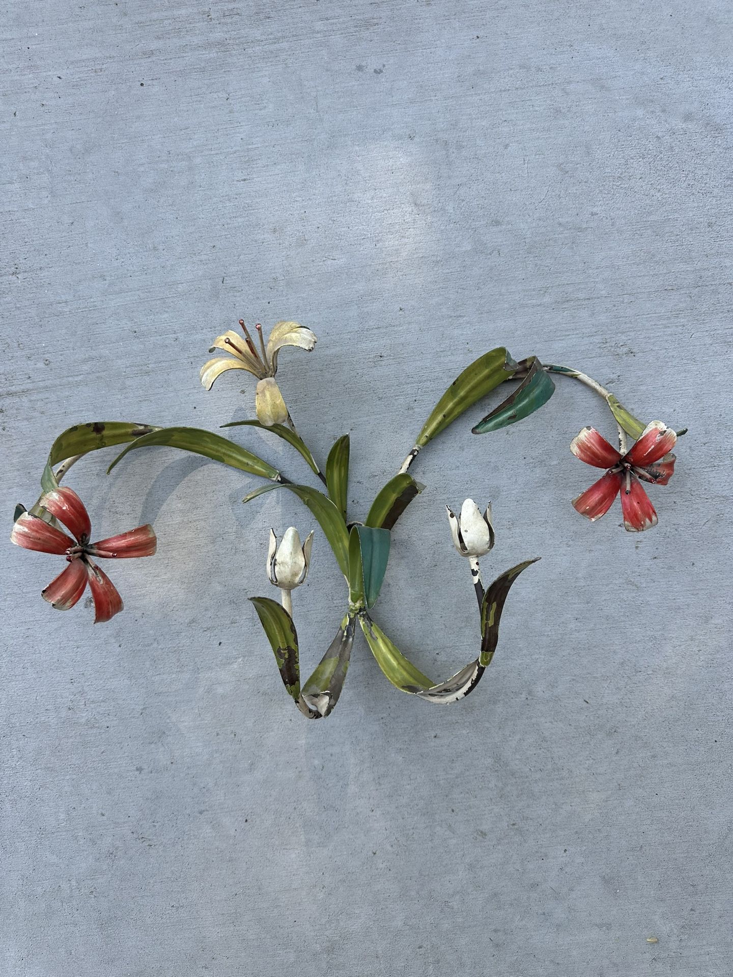 Vintage Toleware Italian Candle Sconce