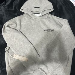 Essentials fear of god hoodie medium sized gray