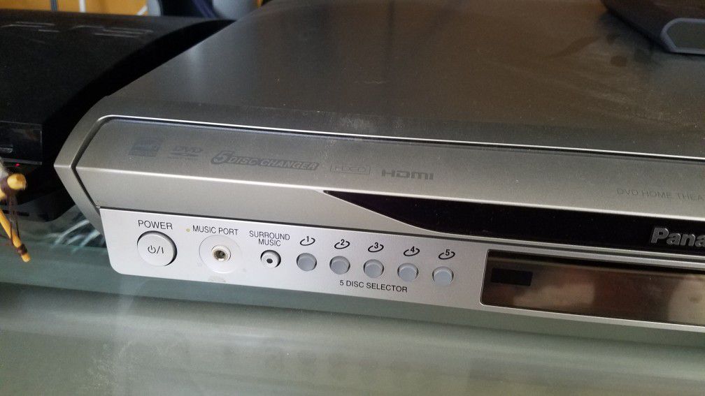 Panasonic 5 disc DVD changer and 5.1 surround sound system