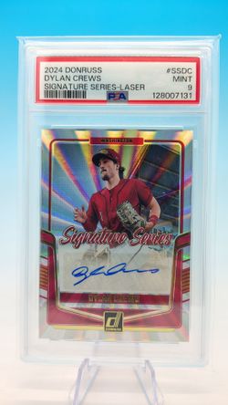 2024 Donruss Dylan Crews Signature Series Laser #SSDC PSA 9 Auto