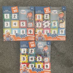 Brand New 3 Box Sets Blippi Leaning Numbers Colors Animals