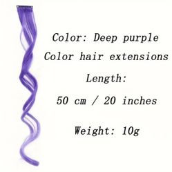 Brand New Trendy Synthetic Colorful Long Wavy Hair Piece Clip