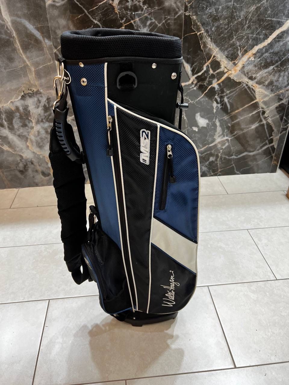 Walter Hagen Blue MS2 Golf Club Bag Blue Black White Golfing PREOWNED USED