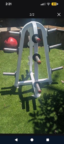 Commercial weight plate rack