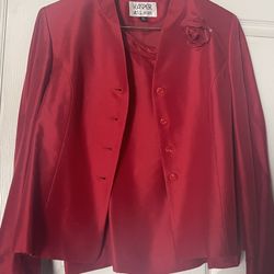   Short Skirt Red Suit  Size 10  Like New  #38.99