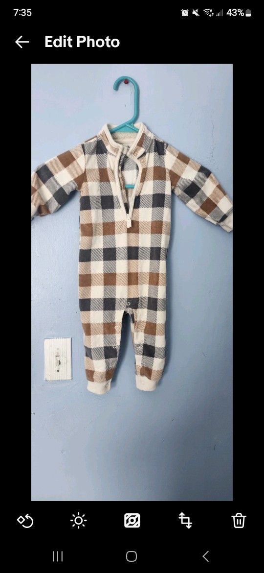 Carters 12 Month Fleece Onsie