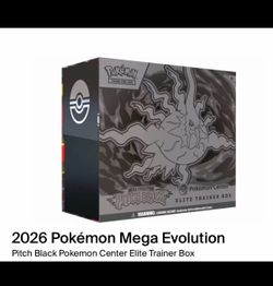 Pokemon Mega Evolution Pitch Black POKEMON CENTER Elite Trainer Box ETB: In Hand!