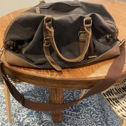 Weekend /carry On canvas And Leather Bag