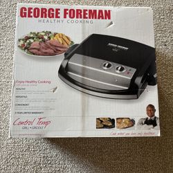 NEW George Foreman Control Temp Grill