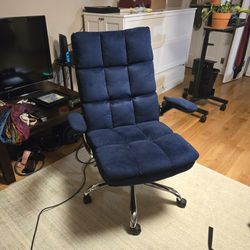 Blue Velvet Ergonomic Office Chair