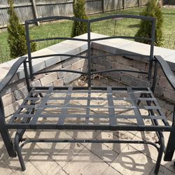 Swing Rocking Chair Loveseat - black