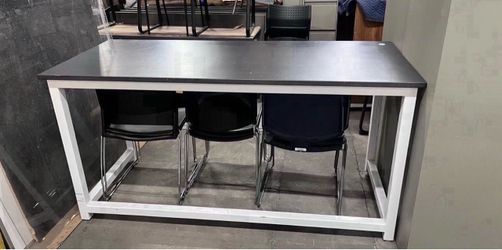 Commercial grade Heavy duty work table stone top metal frame