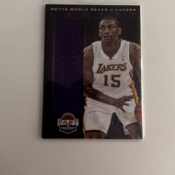 PANINI PAST AND PRESENT 2012-13 Meta World Peace #20 Jersey Swatch