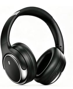 Pointcinco Wireless Over‑Ear Headset, 120H Long Playtime, Fast Charge, HiFi Stereo with Deep Bass, Active Noise Cancelling, Transparency Mode, Foldabl