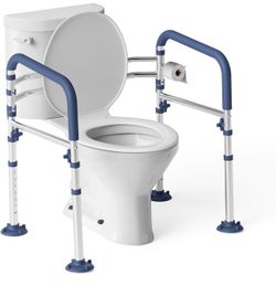 Toilet Safety Rails for Seniors,Height-Adjustable Toilet Frame Width-Adjustable Toilet Handles Toilet Rail Provides Support for Seniors ， Pregnant ，Di