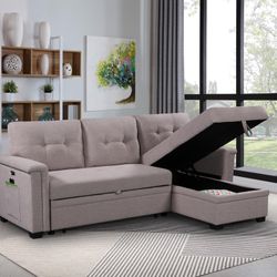 Brand New Sleeper Sectional Sofa with Storage / Sofa Cama con Almacenamiento … Fast Delivery 🚚 