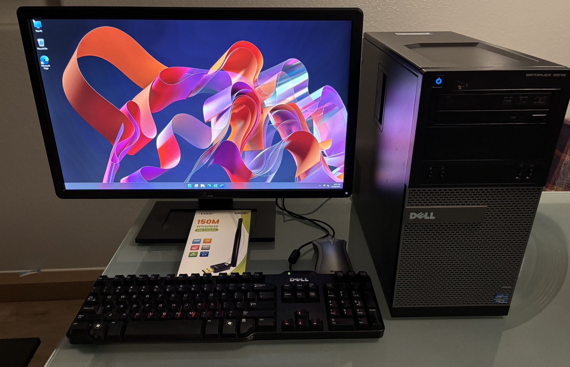 Dell Optiplex 3010 Intel i5 Desktop with Monitor Keyboard + Mouse
