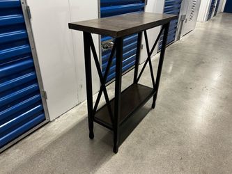 Narrow Console Table with Bottom Shelf