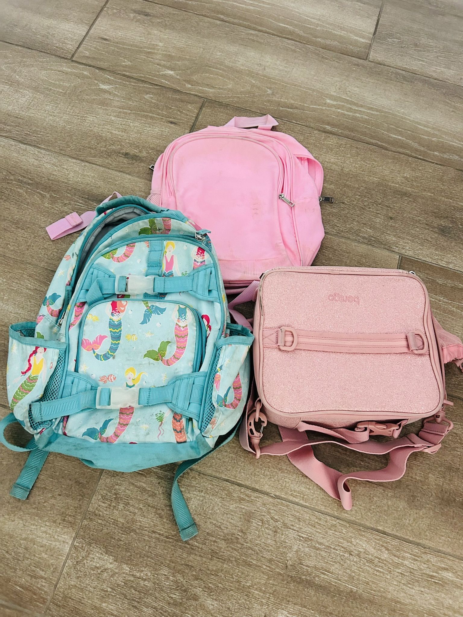 Pottery Barn Mermaid Backpack, Pink Backpack, Bentgo Double Insulated Cooler 
