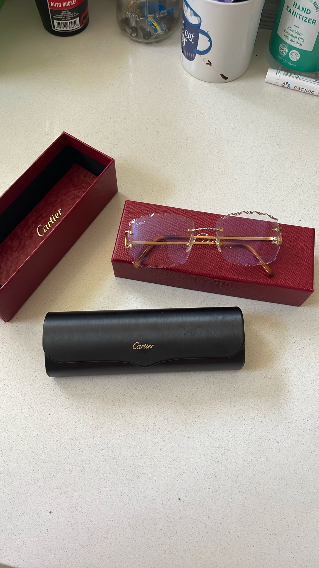 Cartier Glasses with Real Diamonds