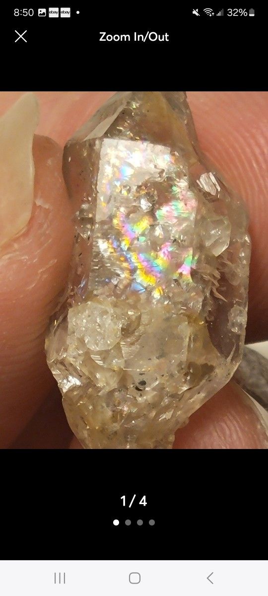 22.30ctw Herkimer Diamond Crystal Rainbows Double Terminated