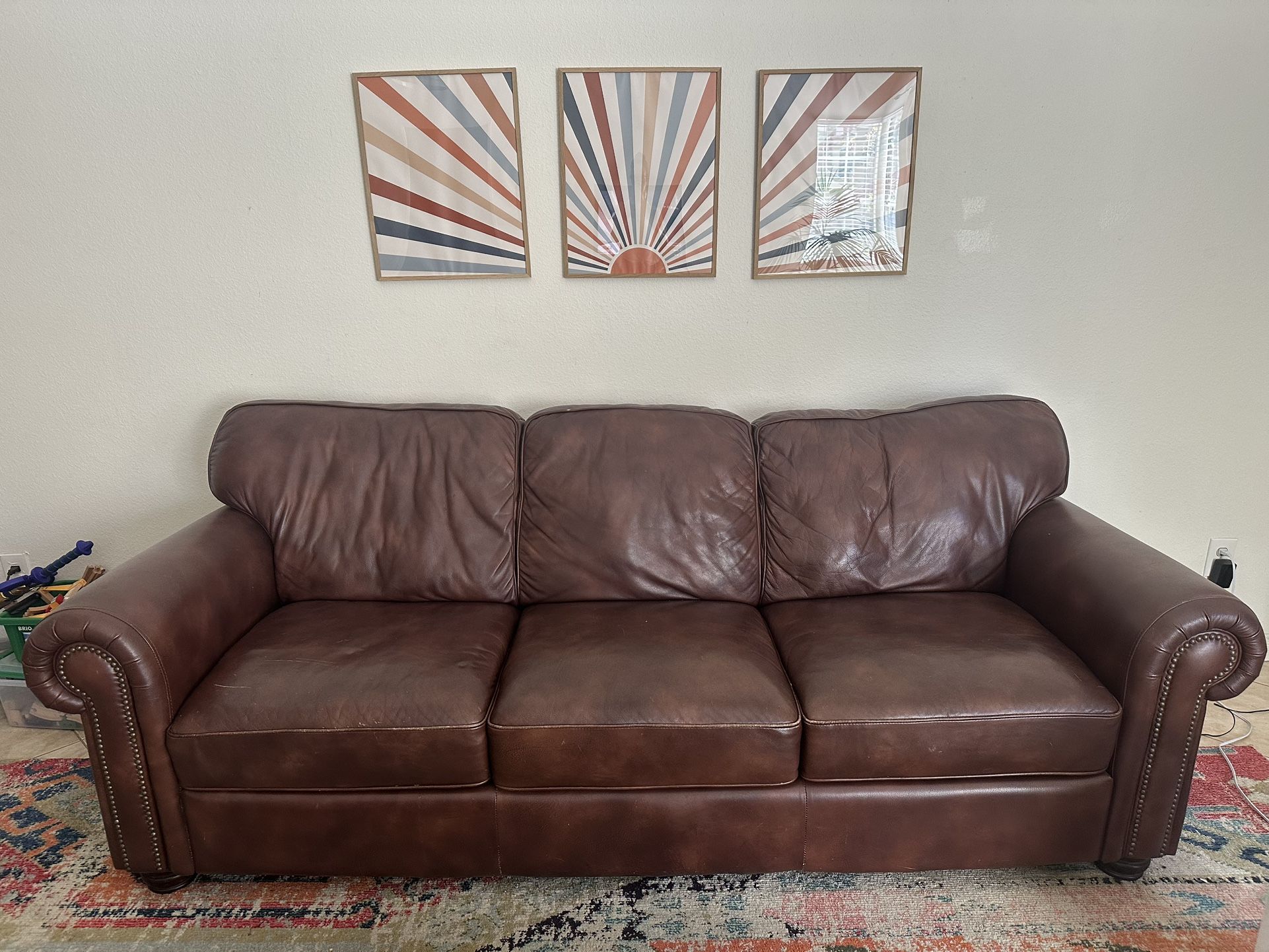 Bassett Genuine Leather Couch