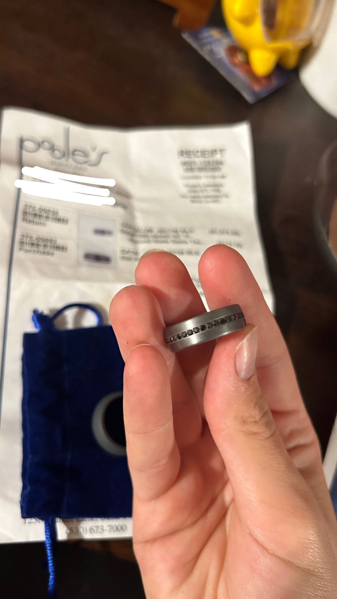 Black Diamond Titanium Men’s Ring